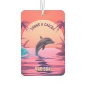 Texttürme und Caicos-Dolphin Autolufterfrischer (Rückseite)