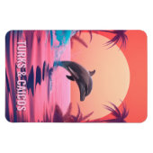 Texttürme und Caicos-Dolphin Magnet (Horizontal)