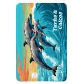 Texttürme und Caicos-Dolphin Magnet (Vertikal)