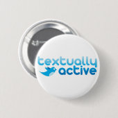 Textuell im Twitter aktiv Gesimst Trendy Button (Vorne & Hinten)