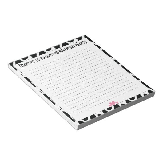 Textupsel für moovelous Cow Print Lined Stationery Notizblock (angewinkelt)