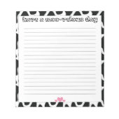 Textupsel für moovelous Cow Print Lined Stationery Notizblock (Vorderseite)