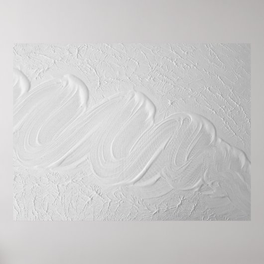 Textur Acrylmalerei weiß Poster (Vorne)