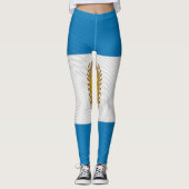 Textur Argentinien Flaggen Leggings. Leggings (Vorderseite)