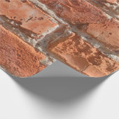 Textur aus alten, verwitterten Ziegeln. Hintergrun Geschenkpapier (Ecke)