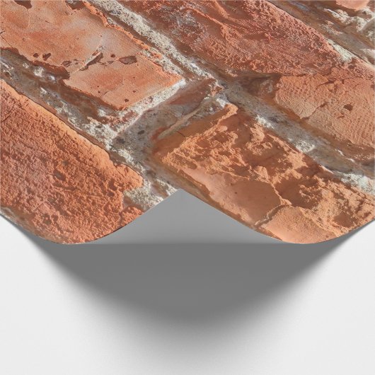 Textur aus alten, verwitterten Ziegeln. Hintergrun Geschenkpapier (Ecke)