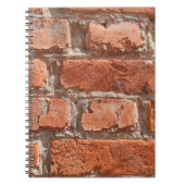 Textur aus alten, verwitterten Ziegeln. Hintergrun Notizblock (Vorderseite)