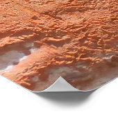 Textur aus alten, verwitterten Ziegeln. Hintergrun Poster (Ecke)