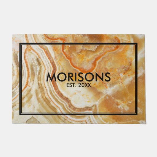 Textur aus beigem und braunem Marmor Fußmatte (Vorderseite)