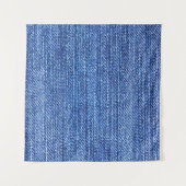 Textur aus blauem Denim Wandteppich (Vorderseite (Horizontal))