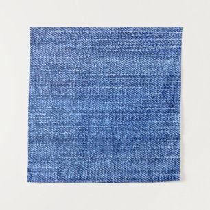 Textur aus blauem Denim Wandteppich