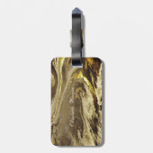 Textur aus geometrischem Stein,Monogramm-Rahmen Gepäckanhänger (Rückseite vertikal)