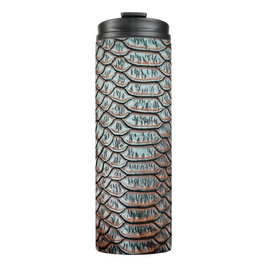 Textur aus Hautschleid,Krokodil,l Thermosbecher (Vorderseite)