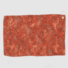 Textur aus kleinen Furchen auf Kardinal rot bis Ku Golfhandtuch