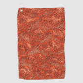 Textur aus kleinen Furchen auf Kardinal rot bis Ku Golfhandtuch (Vorderseite)