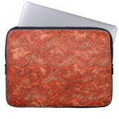 Textur aus kleinen Furchen auf Kardinal rot bis Ku Laptopschutzhülle (Vorderseite)