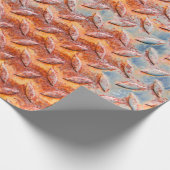 Textur aus rostigem Metallgewebe. Closeup Rusty Me Geschenkpapier (Ecke)