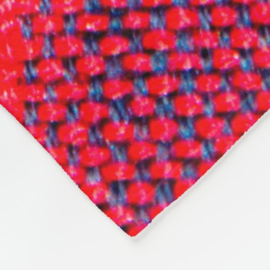 Textur aus Rot und Blau, aus karierten Wolle Fleecedecke (Ecke)