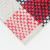 Textur aus schottischem Stoff, Bastgeflecht aus vi Fleecedecke (Ecke)
