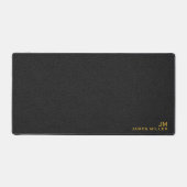 Textur aus schwarzem Gold-Leder, benutzerdefiniert Schreibtischunterlage (Vorderseite)