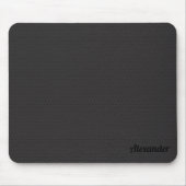 Textur aus schwarzem Leder - Custom Monogram Mouse Mousepad (Vorne)