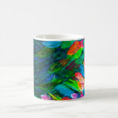 Textur aus Seidengewebe. hintergrund. farbenfrohe Kaffeetasse (Mittel)
