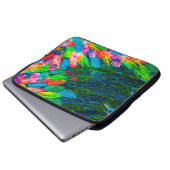 Textur aus Seidenstoff. Hintergrund. farbenfrohe F Laptopschutzhülle (Vorne Knopf)