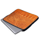 Textur aus Straußenleder Laptopschutzhülle (Vorne Knopf)