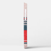 Textur aus Strickwaren mit roten Streifen Case-Mate iPhone Hülle (Rückseite / Links)