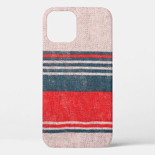 Textur aus Strickwaren mit roten Streifen Case-Mate iPhone Hülle (Rückseite)