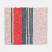 Textur aus Strickwaren mit roten Streifen Fleecedecke (Vorderseite (Horizontal))