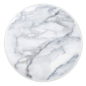 Textur aus weißem Marmor Keramikknauf (Vorderseite)