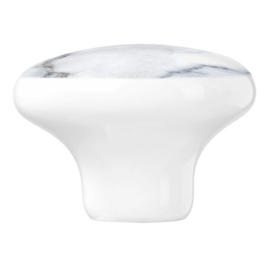 Textur aus weißem Marmor Keramikknauf (Seitenansicht)