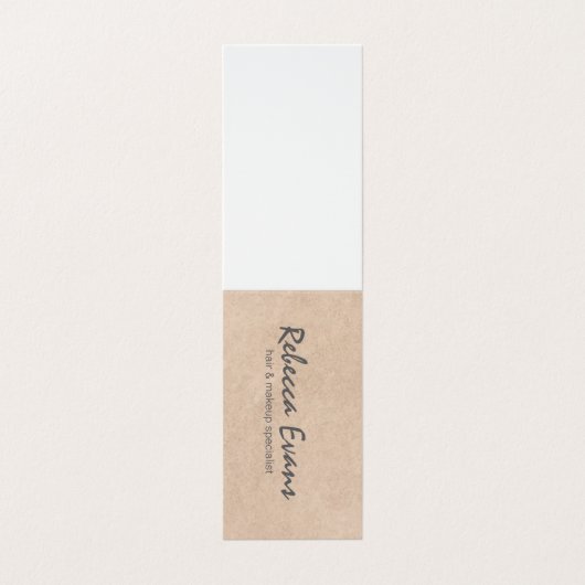 Textur (beige) visitenkarten (Außenseite Aufgefaltet)