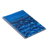 Textur Blau Kunst Druck Notizblock (Rechte Seite)