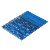 Textur Blau Kunst Druck Notizblock (Linke Seite)