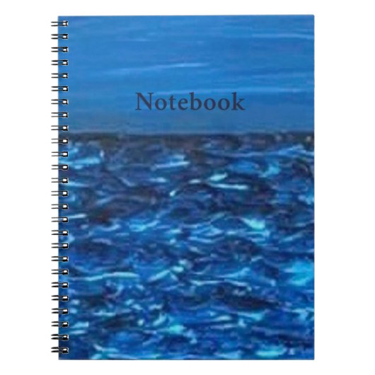 Textur Blau Kunst Druck Notizblock (Vorderseite)