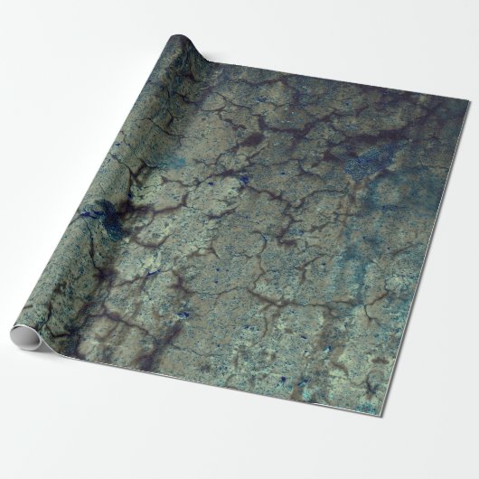 Textur Blue Brown Vintag Grunge Decoupage Geschenkpapier (Ungerollt)