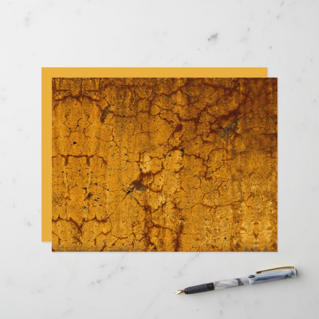 Textur Burnt Orange Vintage rustikale Decoupage (Vorderseite/Rückseite Beispiel)