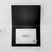 Textur Dankeschön Drehbuch auf schwarz Karte (Innenseite)