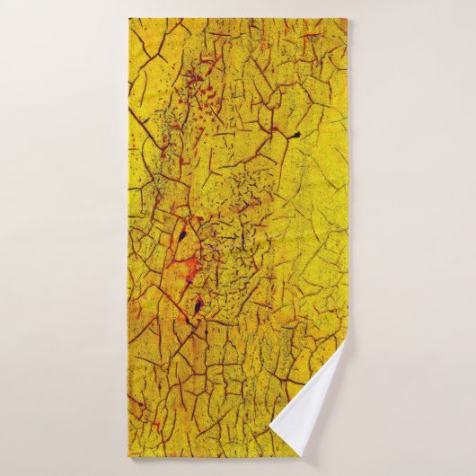 Textur der alten gelben Farbe crackedabstract,alte Badehandtuch (Badehandtuch)