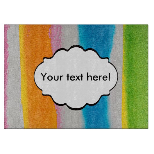 Textur der Aquarellfarben Schneidebrett (Vorderseite)