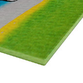 Textur der Aquarellfarben Schneidebrett (Ecke)