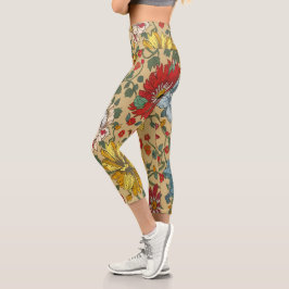 Textur der Blume Capri Leggings