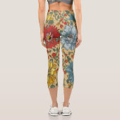 Textur der Blume Capri Leggings (Rückseite)