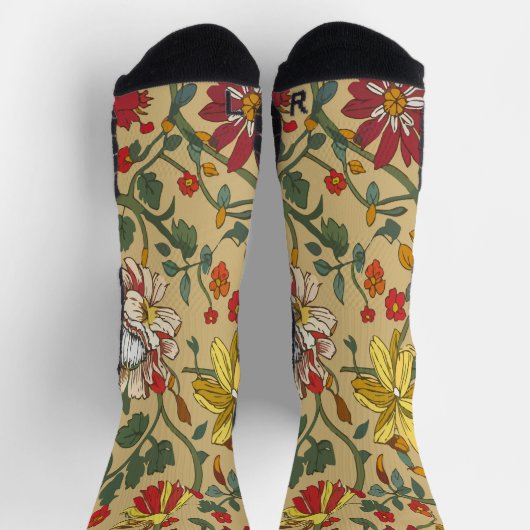 Textur der Blume Socken (Oben)