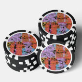 Textur der Farbformen Pokerchips (Stapel)