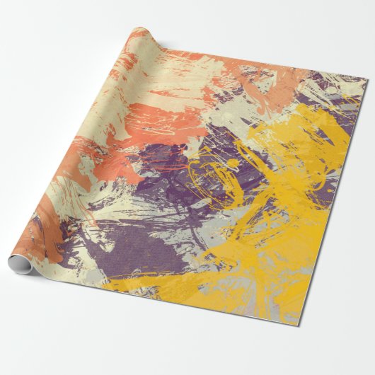 Textur der Farbstriche, verschwommene Flecken Geschenkpapier (Ungerollt)