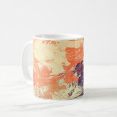 Textur der Farbstriche, verschwommene Flecken Kaffeetasse (Vorderseite Links)