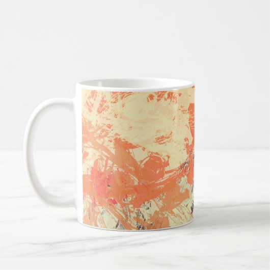 Textur der Farbstriche, verschwommene Flecken Kaffeetasse (Links)